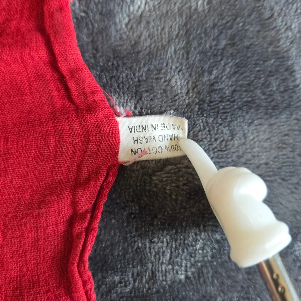 Vintage red cotton